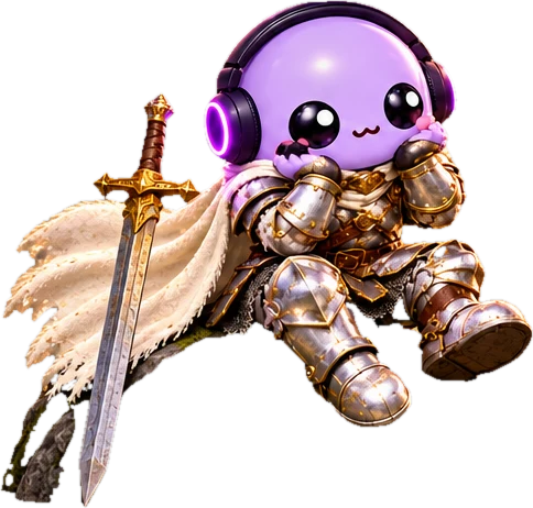The knight sitting, chin in hands